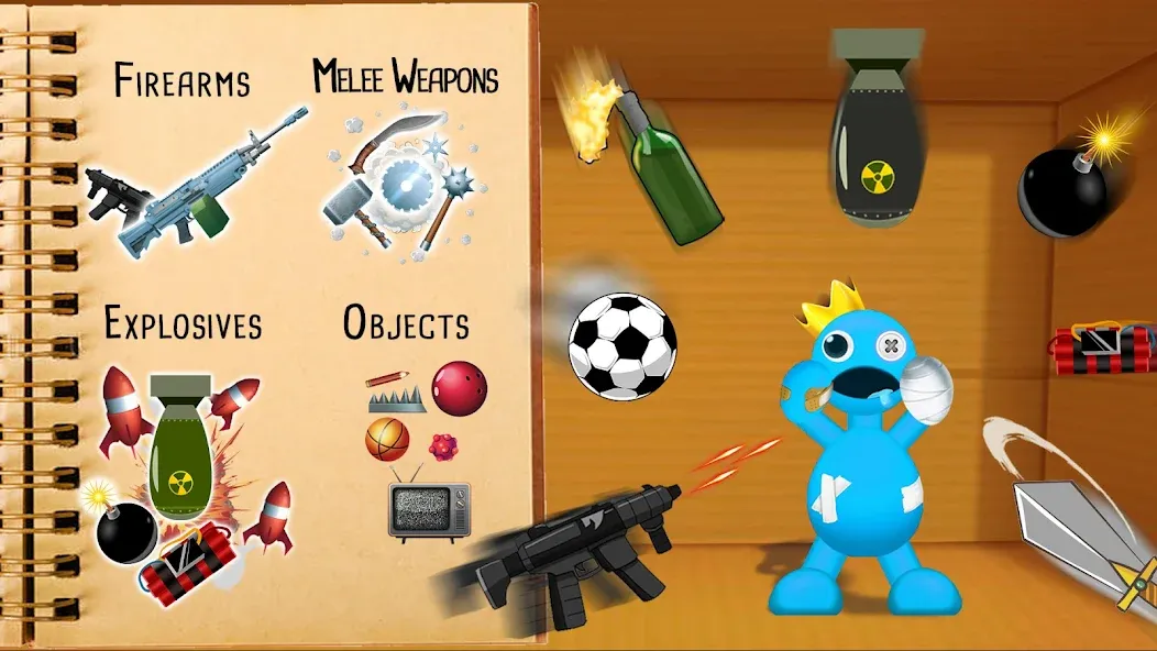 Kick The Rainbow Monster (Кик зе Рэйнбоу Френдс) [МОД Бесконечные монеты] Screenshot 1