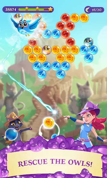 Bubble Witch 3 Saga (Бабл Витч 3 Сага) [МОД Много монет] Screenshot 1
