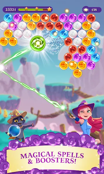 Bubble Witch 3 Saga (Бабл Витч 3 Сага) [МОД Много монет] Screenshot 2