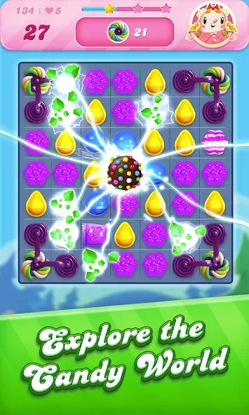Candy Crush Saga (Кенди Краш Сага) [МОД Unlocked] Screenshot 1
