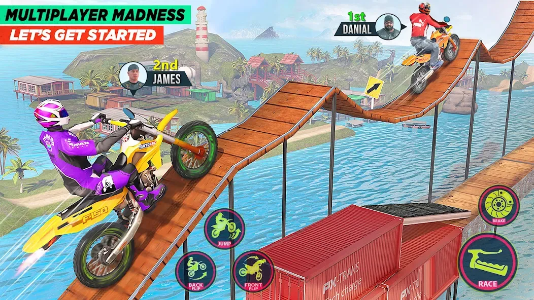 Bike Stunt Game: Tricks Master [МОД Бесконечные деньги] Screenshot 1