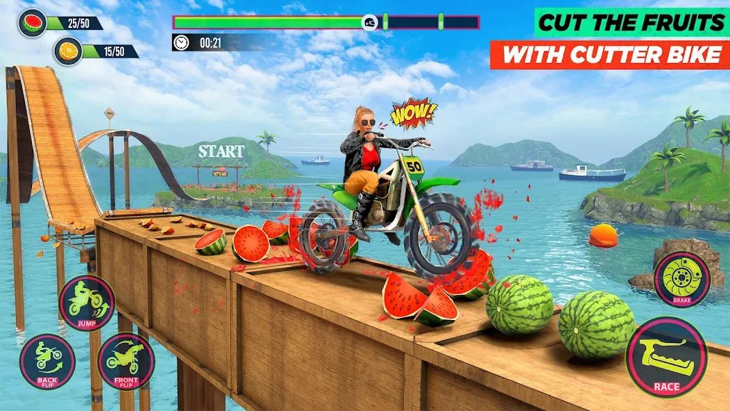 Bike Stunt Game: Tricks Master [МОД Бесконечные деньги] Screenshot 2