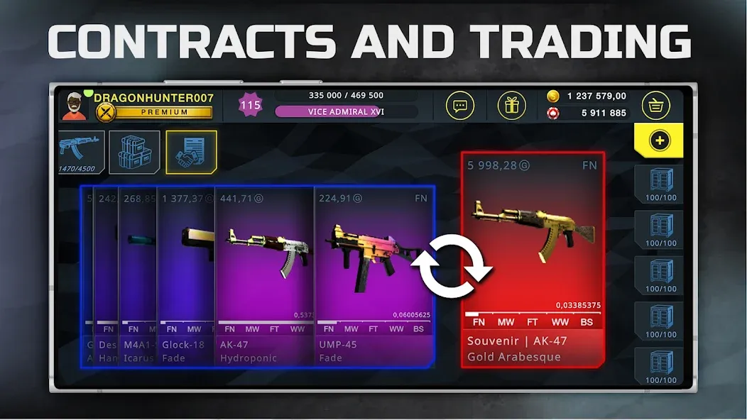 Case Chase: Simulator for CSGO [МОД Menu] Screenshot 5