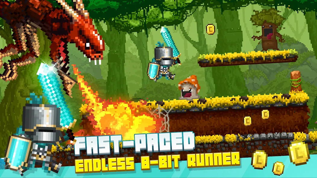 Bit Heroes Runner: Pixel Blitz (Бит Хероес Раннер) [МОД Mega Pack] Screenshot 1