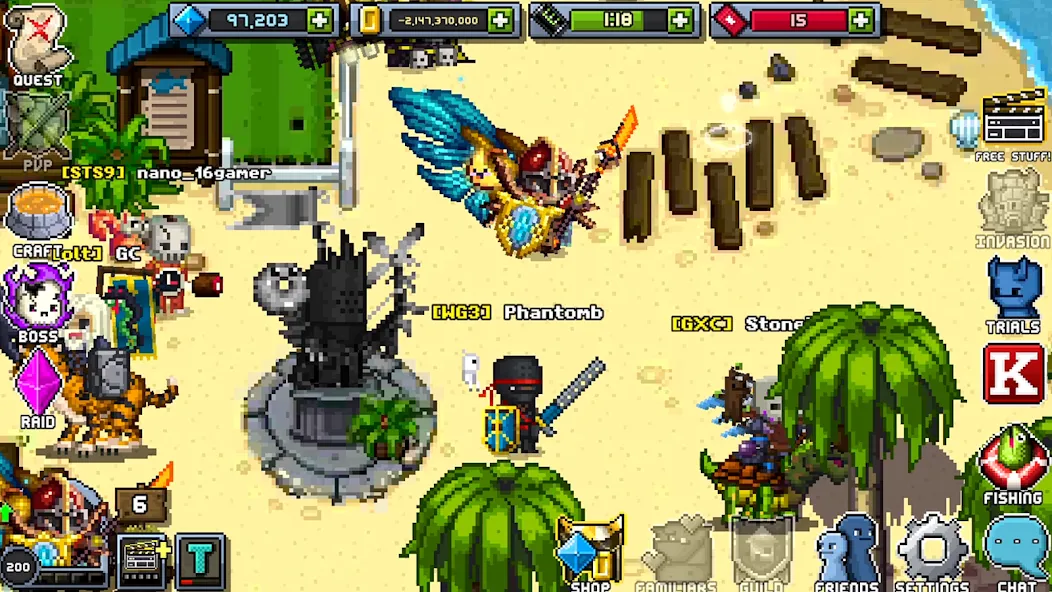 Bit Heroes Quest: Pixel RPG (Бит Хероес Квест) [МОД Бесконечные деньги] Screenshot 4