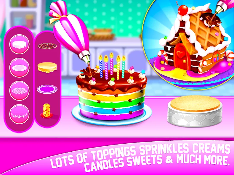Cake Maker Sweet Bakery Games [МОД Много монет] Screenshot 1