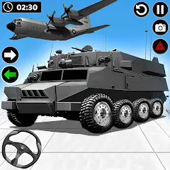 Взломанная Army Vehicle Cargo Transport (Армейский транспорт грузовых автомобилей)  [МОД Все открыто]