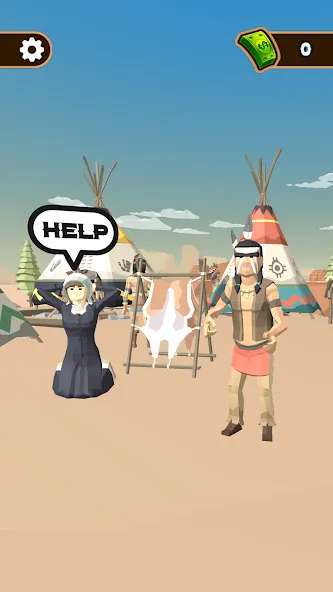 Western Cowboy: Shooting Game (Вестерн Каубой) [МОД Много монет] Screenshot 4