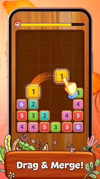 Merge Wood: Block Puzzle (Мерж Вуд) [МОД Unlimited Money] Screenshot 1