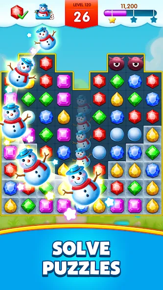Jewels Legend - Match 3 Puzzle (Джуэл Легенд) [МОД Меню] Screenshot 2