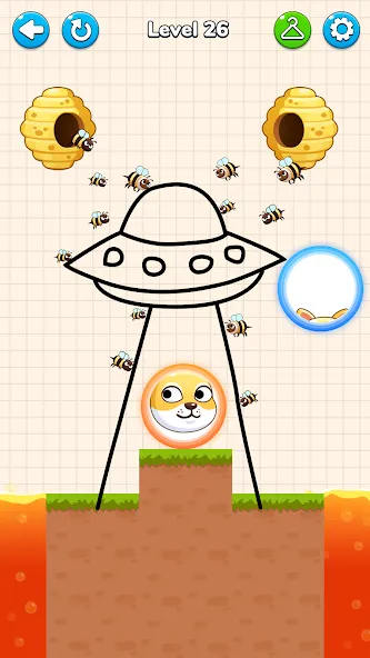 Draw to Save - Save the Dog [МОД Бесконечные деньги] Screenshot 2