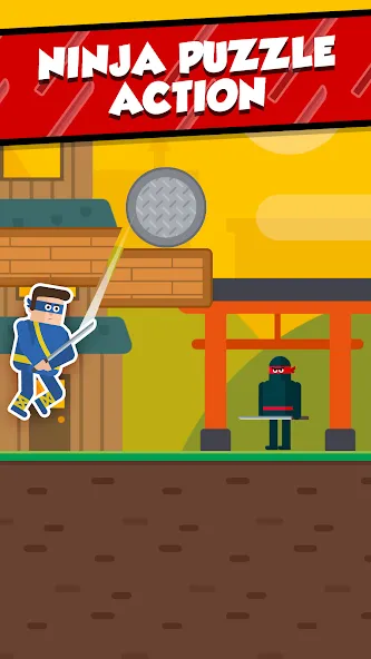 Mr Ninja - Slicey Puzzles (Мистер Ниндзя) [МОД Много денег] Screenshot 1