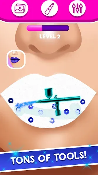 Lip Art Makeup Beauty Game [МОД Меню] Screenshot 4