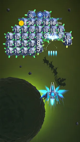 Dust Settle 3D - Galaxy Attack (Даст Сеттл 3Д) [МОД Бесконечные монеты] Screenshot 2