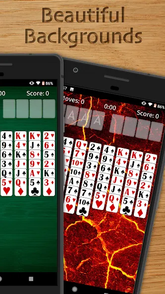 FreeCell Solitaire Classic (Фрисел Солитер Классик) [МОД Бесконечные деньги] Screenshot 2