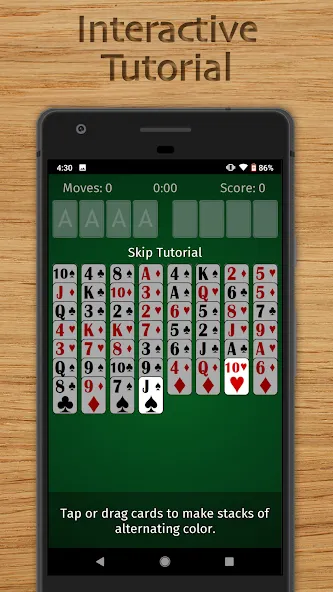 FreeCell Solitaire Classic (Фрисел Солитер Классик) [МОД Бесконечные деньги] Screenshot 5