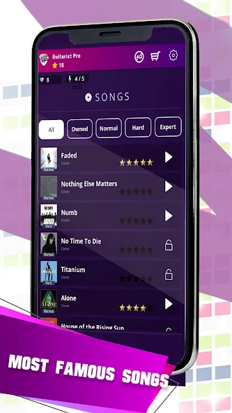 Guitarist 2: Guitar Music Game (Гитарист про) [МОД Бесконечные деньги] Screenshot 2