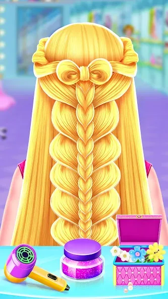 Braided Hair Salon Girls Games [МОД Много денег] Screenshot 1