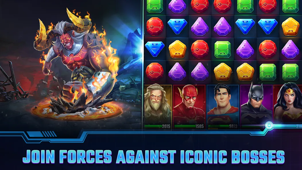 DC Heroes & Villains: Match 3 [МОД Menu] Screenshot 4