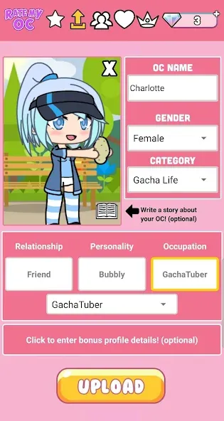 Rate My OC (Рейт Май ОК) [МОД Много монет] Screenshot 2