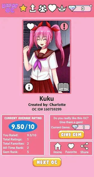 Rate My OC (Рейт Май ОК) [МОД Много монет] Screenshot 4