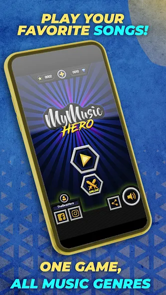 Guitar Hero Mobile: Music Game (Гитар Хиро Мобайл) [МОД Unlimited Money] Screenshot 1