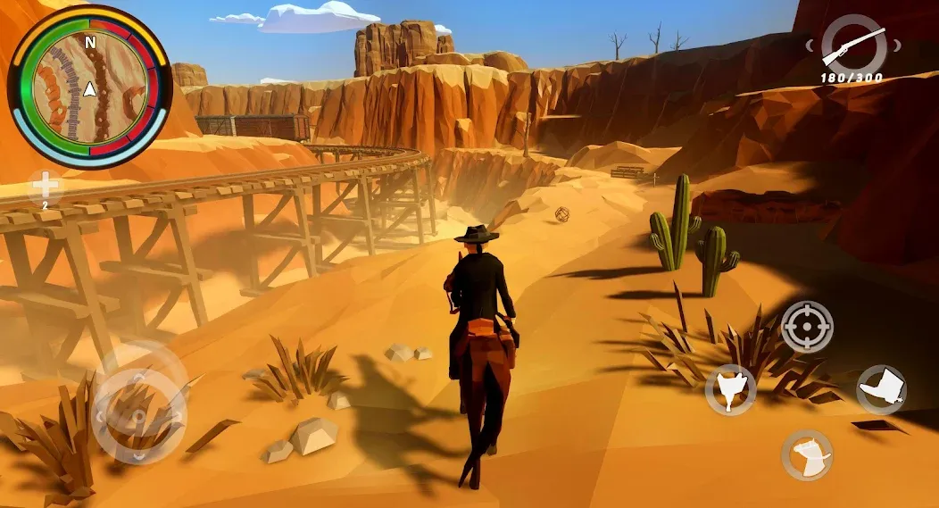 West Cowboy Western Polygon [МОД Бесконечные монеты] Screenshot 1