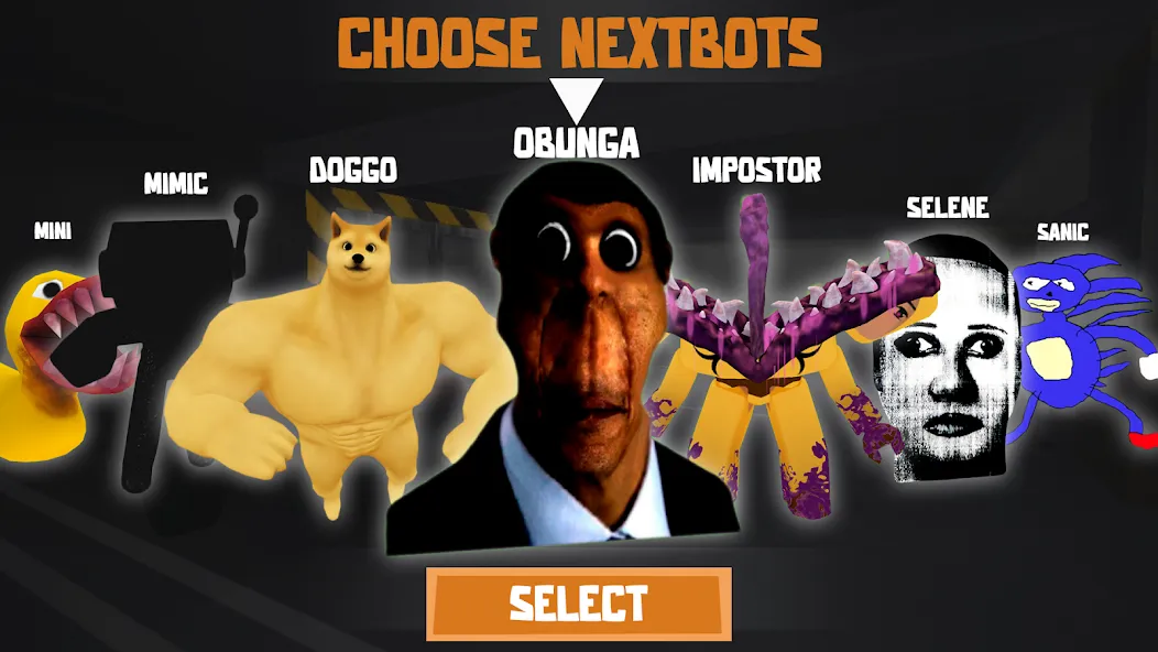Nextbots: Obunga Chase Rooms (Некстботс) [МОД Unlimited Money] Screenshot 1
