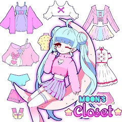 Скачать взломанную Moon's Closet dress up game  [МОД Меню]