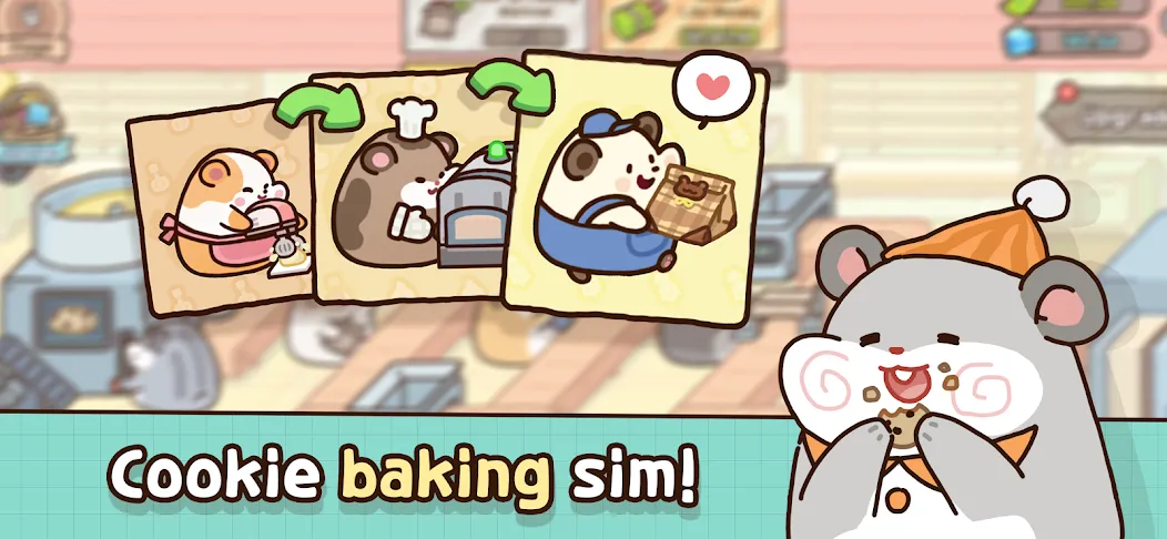 Hamster Cookie Factory [МОД Menu] Screenshot 1