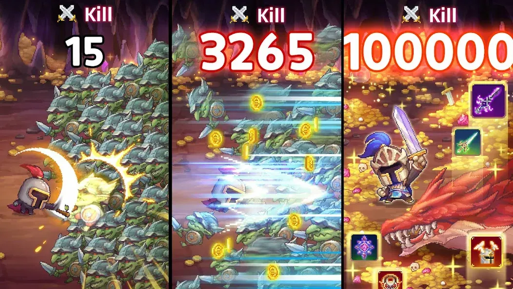 Retro Hero Mr Kim : Idle RPG [МОД Бесконечные деньги] Screenshot 1