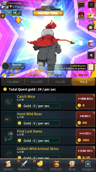 Retro Hero Mr Kim : Idle RPG [МОД Бесконечные деньги] Screenshot 5