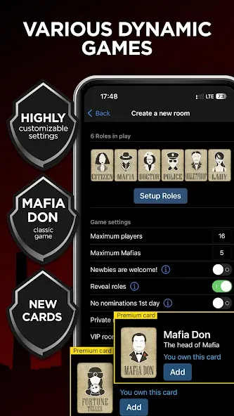 Mafia Online With Video Chat [МОД Много денег] Screenshot 4