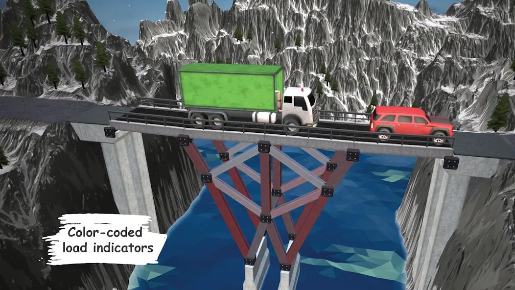 Bridgezz: Bridge Construction (Бриджзз) [МОД Бесконечные деньги] Screenshot 2