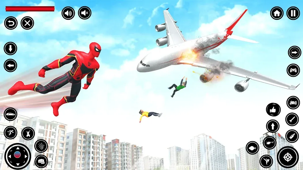 Flying Spider Rope Hero Fight (Флайинг Спайдер Роп Хиро Файт) [МОД Unlimited Money] Screenshot 1