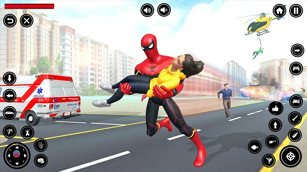 Flying Spider Rope Hero Fight (Флайинг Спайдер Роп Хиро Файт) [МОД Unlimited Money] Screenshot 2