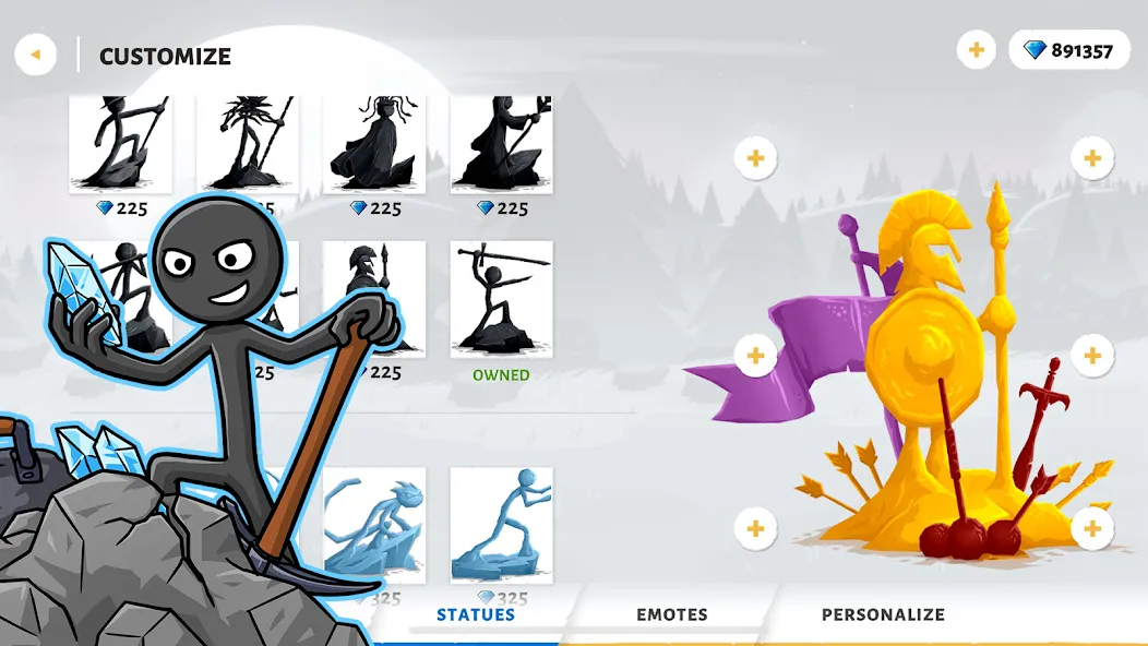 Stick War: Saga (Стик Вар 3) [МОД Бесконечные деньги] Screenshot 4