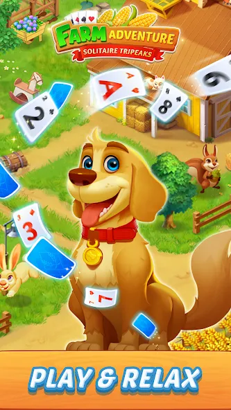Solitaire Farm Adventure (Солитер) [МОД Много монет] Screenshot 1