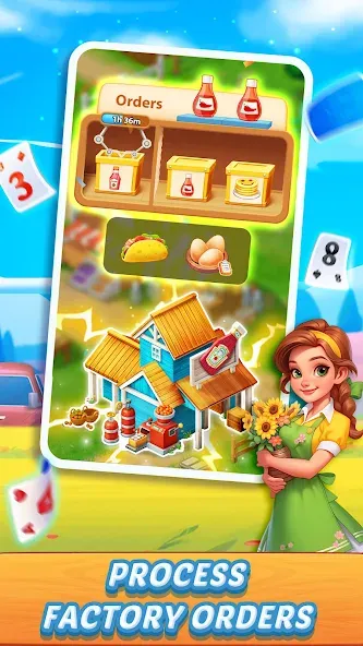 Solitaire Farm Adventure (Солитер) [МОД Много монет] Screenshot 3