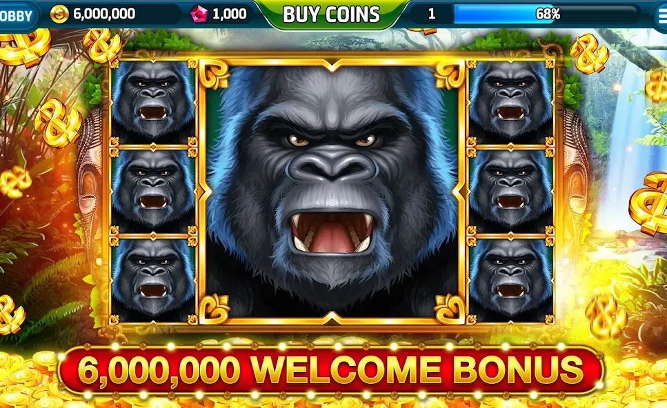 Ape Slots: Vegas Casino Deluxe [МОД Menu] Screenshot 1
