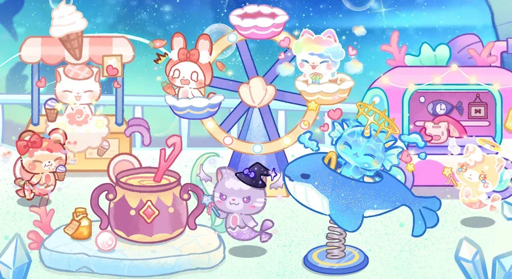 Lovely Cat:Mercat Castle (Лавли Кэт Мермейд Касл) [МОД Unlocked] Screenshot 2