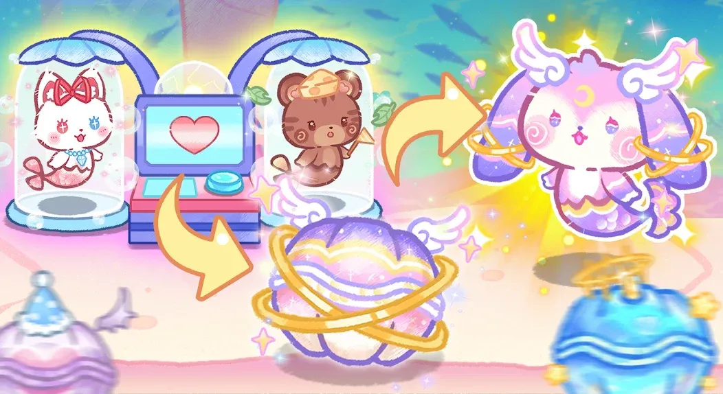 Lovely Cat:Mercat Castle (Лавли Кэт Мермейд Касл) [МОД Unlocked] Screenshot 4