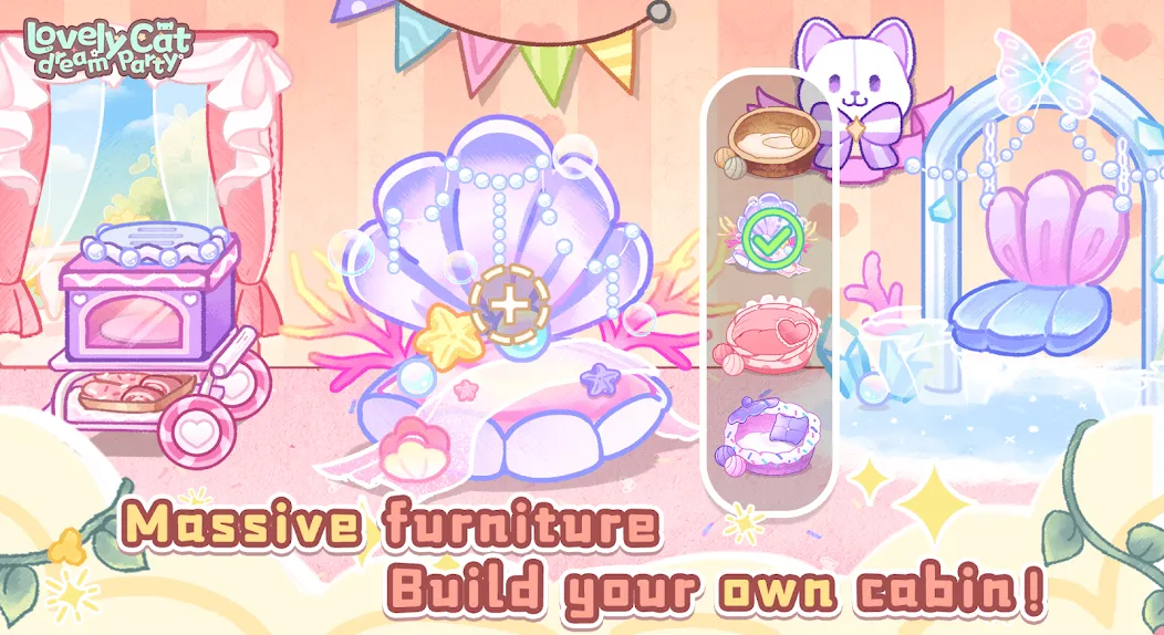Lovely cat dream party (Лавли кэт дрим пати) [МОД Бесконечные деньги] Screenshot 3