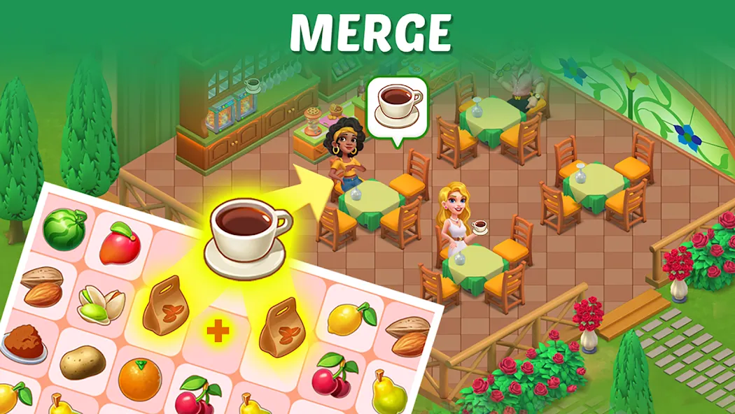 Merge Cooking:Theme Restaurant [МОД Mega Pack] Screenshot 3