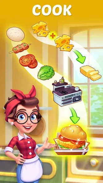 Merge Cooking:Theme Restaurant [МОД Mega Pack] Screenshot 4