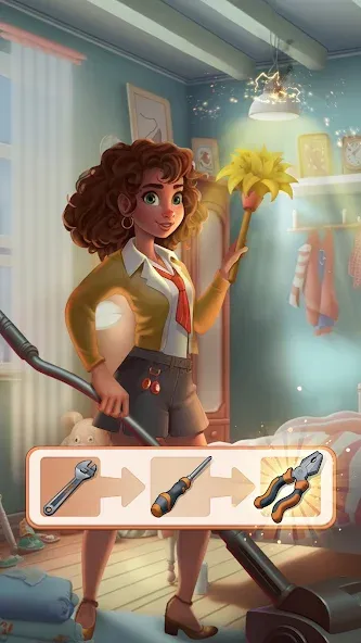 Grand Inn Story (Мердж Лав) [МОД Много монет] Screenshot 1