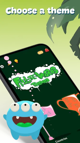 Fill The Words: Themes search [МОД Много монет] Screenshot 2