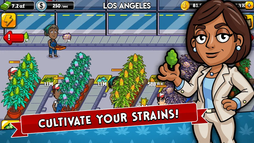 Weed Inc: Idle Tycoon (Уид Инк) [МОД Mega Pack] Screenshot 1
