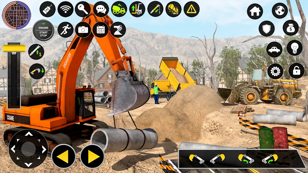 Construction Excavator Game 3D [МОД Много монет] Screenshot 1