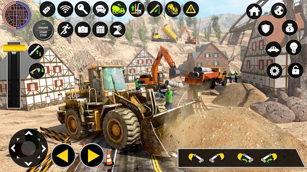 Construction Excavator Game 3D [МОД Много монет] Screenshot 3